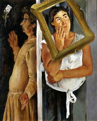 Fausto Pirandello - Donne con salamandra