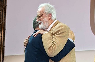 Scalfari e il suo giornale - vd "Oggi sono felice" - foto