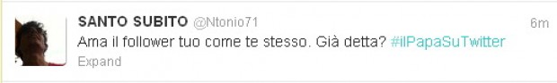 Il Papa su Twitter, ironia e battute