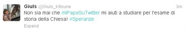 Il Papa su Twitter, ironia e battute