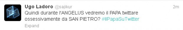 Il Papa su Twitter, ironia e battute