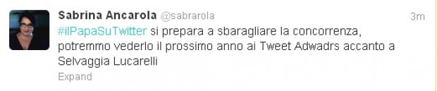 Il Papa su Twitter, ironia e battute