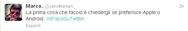 Il Papa su Twitter, ironia e battute