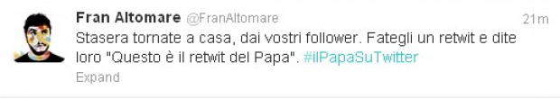 Il Papa su Twitter, ironia e battute