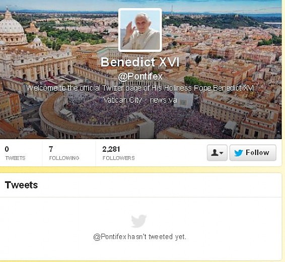 @Pontifex, l'account di Benedetto XVI