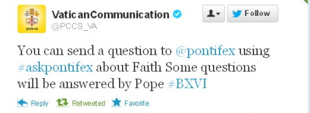 @Pontifex, l'account di Benedetto XVI