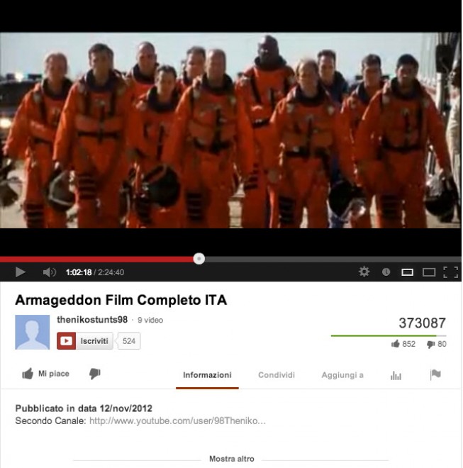 Ondata di film interi su YouTube