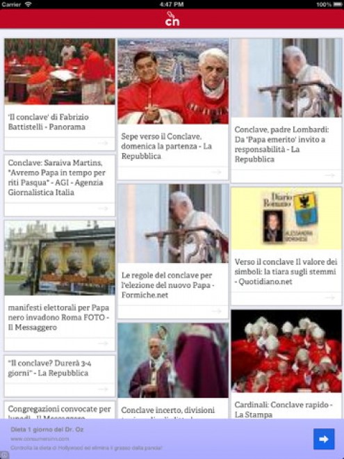 Un Conclave da sfogliare, con le app