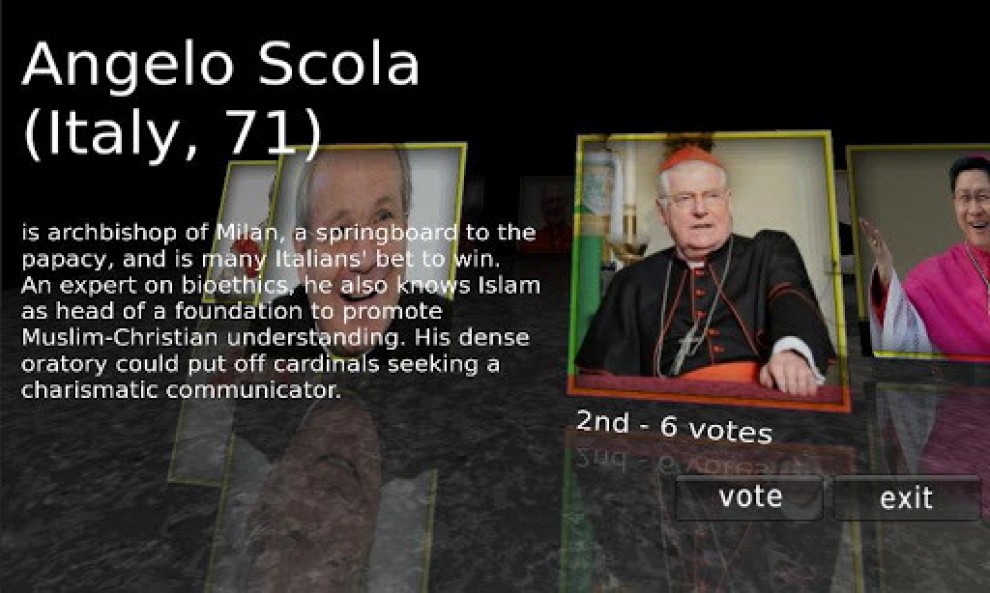 Un Conclave da sfogliare, con le app