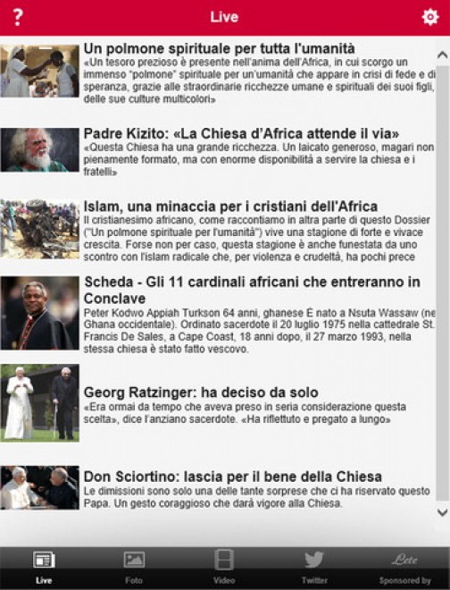Un Conclave da sfogliare, con le app