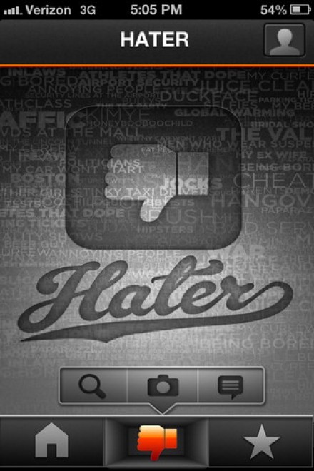 Hater, un'app per condividere ci&ograve; che si detesta