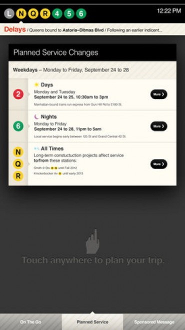 La metropolitana di New York &egrave; touch