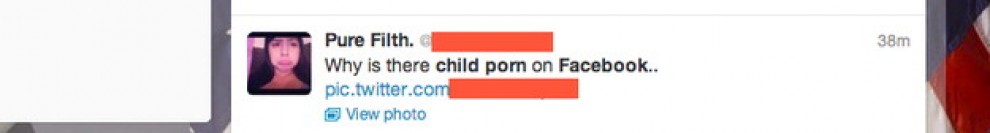 Pedoporno su Facebook, Twitter si indigna