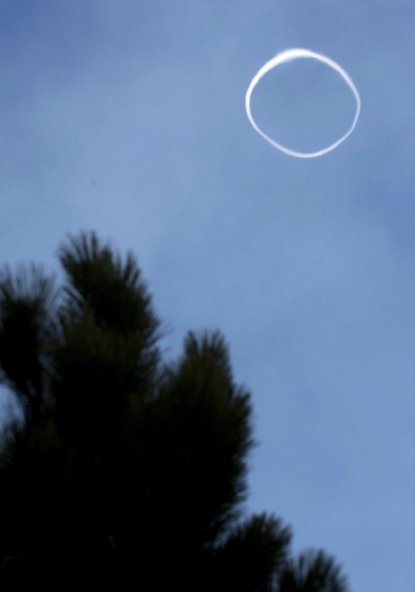 Anelli di fumo dalla bocca dell'Etna