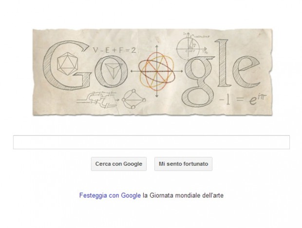 Eulero, Google festeggia il matematico dei lumi