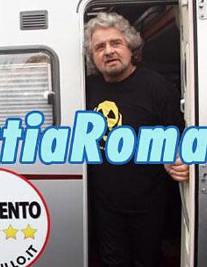 Grillo in piazza Ss. Apostoli con il  Movimento 5 Stelle. #TuttiaRoma, il liveblog