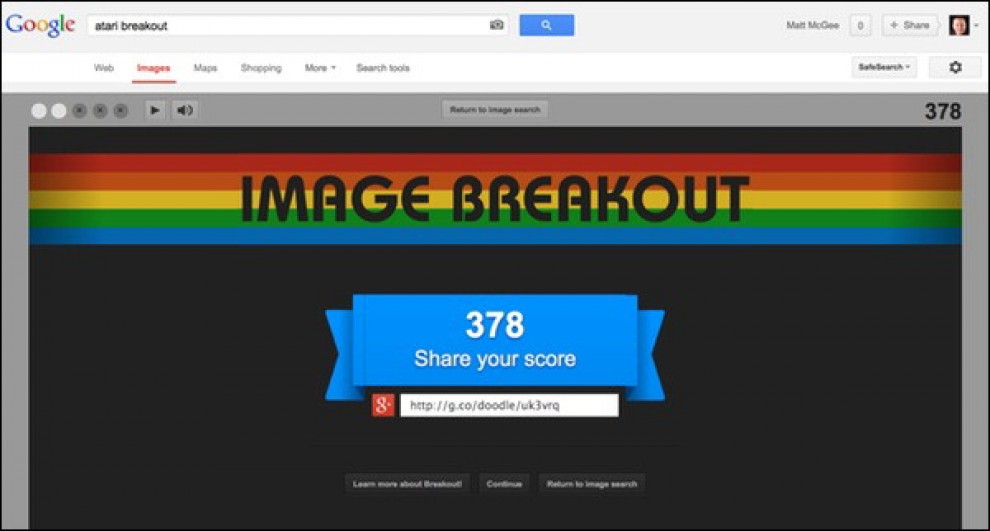Google, omaggio all'Atari