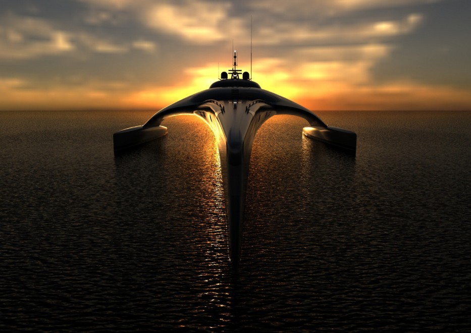Il superyacht di lusso sembra un Ufo
