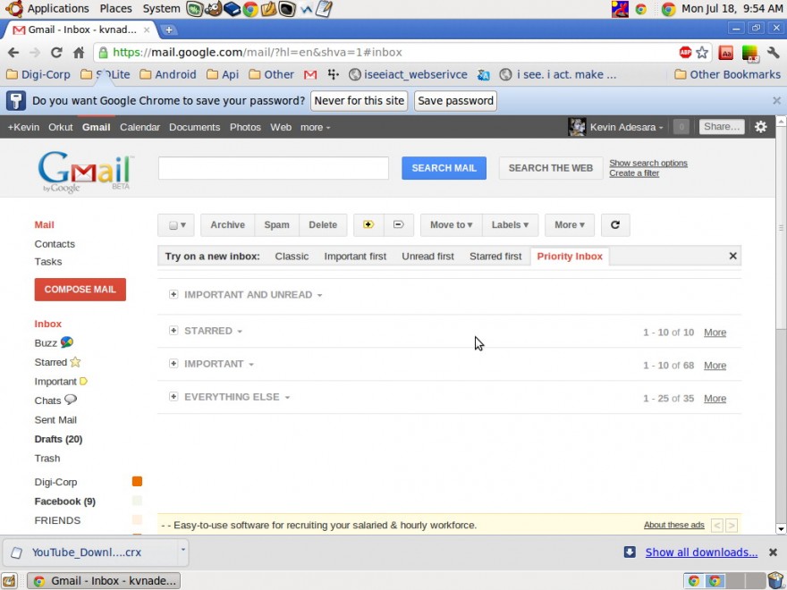 Gmail, le caselle diventano schede "tab"