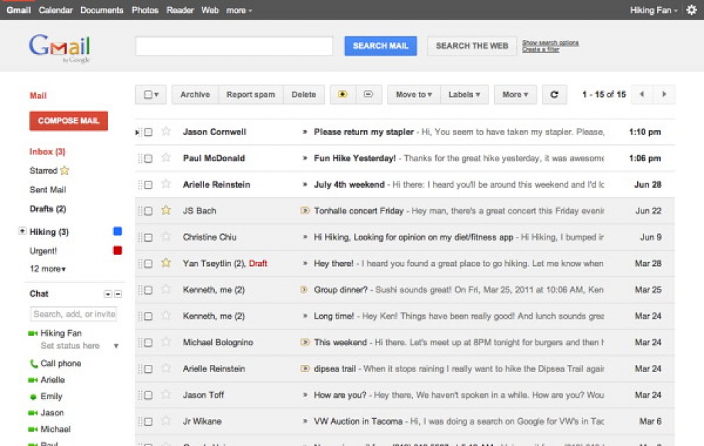 Gmail, le caselle diventano schede "tab"