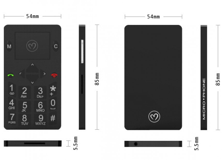 Micro-Phone, un cellulare da portafogli