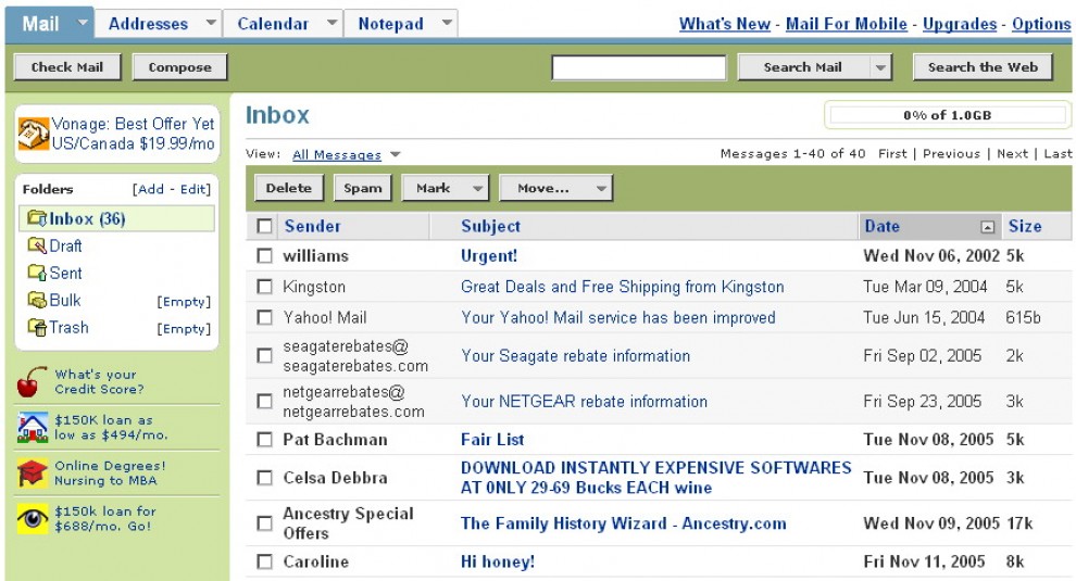 Yahoo, addio alla vecchia mail