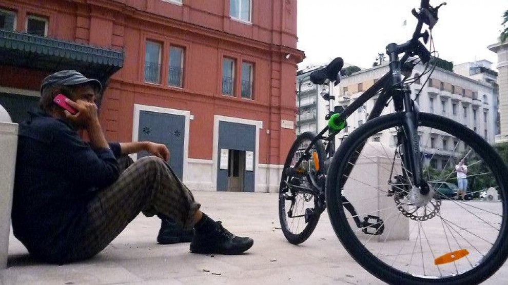 Un palco a pedali per l'Aquila