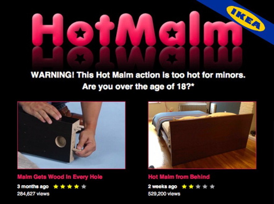 HotMalm, parodia web tra siti hard e Ikea