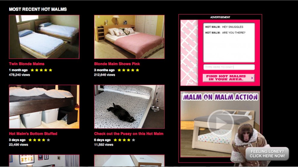 HotMalm, parodia web tra siti hard e Ikea