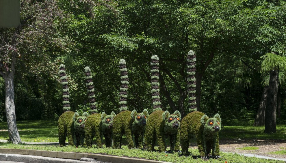 Canada, il giardino artistico: le piante sono statue