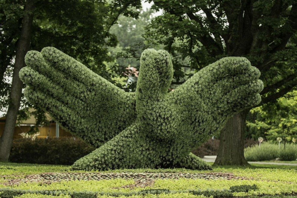 Canada, il giardino artistico: le piante sono statue