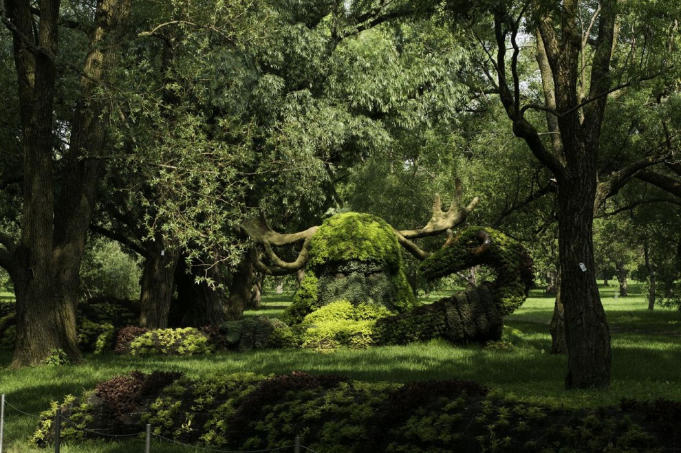 Canada, il giardino artistico: le piante sono statue