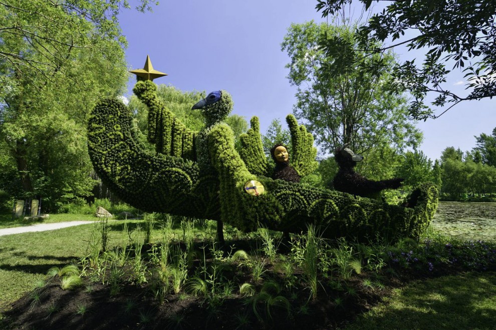 Canada, il giardino artistico: le piante sono statue