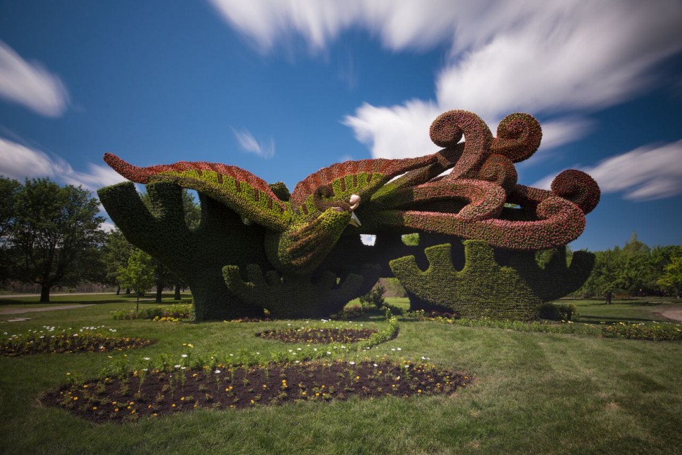 Canada, il giardino artistico: le piante sono statue