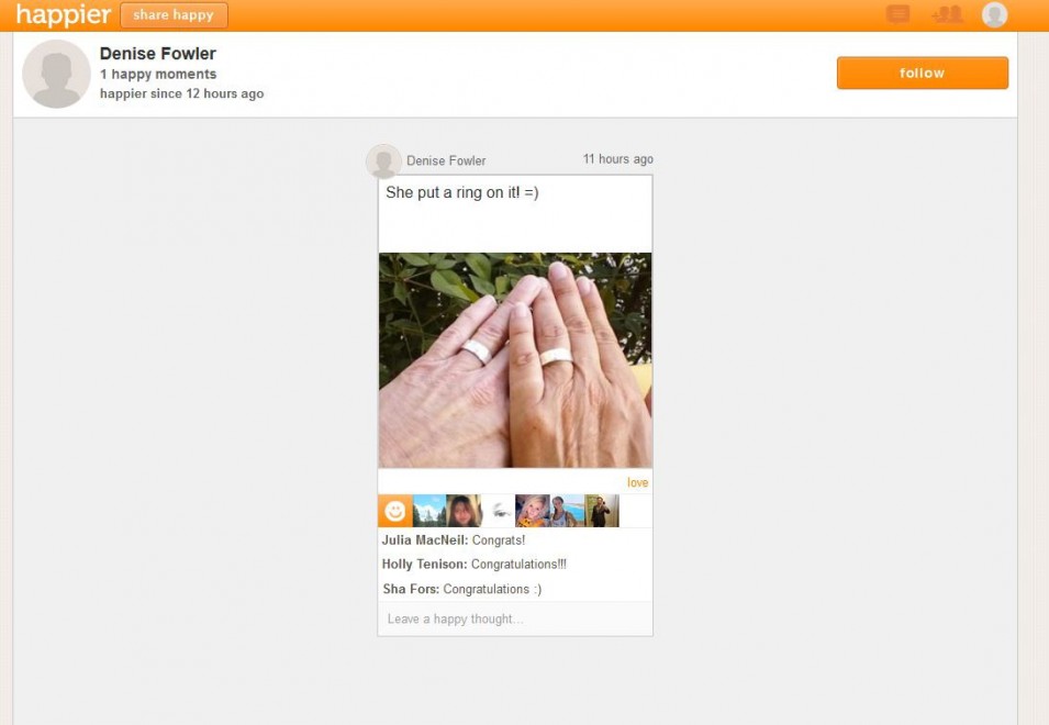 Happier, il social per condividere la felicit&agrave;