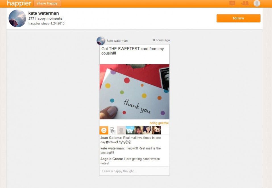 Happier, il social per condividere la felicit&agrave;