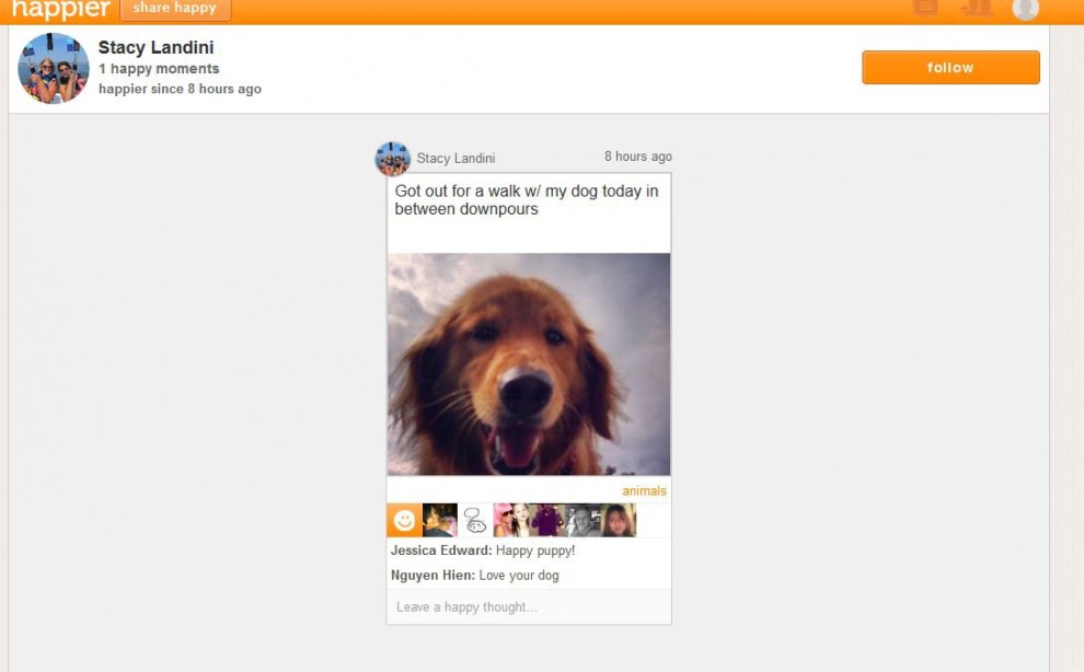 Happier, il social per condividere la felicit&agrave;