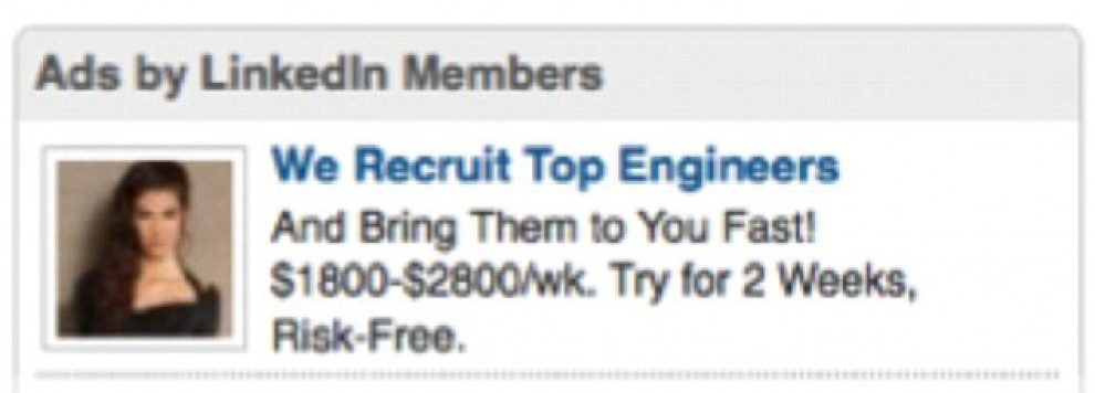 Linkedin disattiva l'annuncio, troppo bella per essere un ingegnere