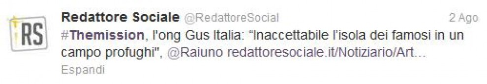 Stasera in tv c'&egrave; Twitter