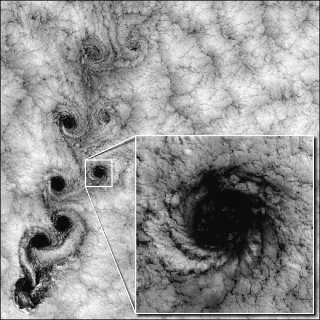 Vortici e zucchero a velo, spirali in serie tra le nuvole