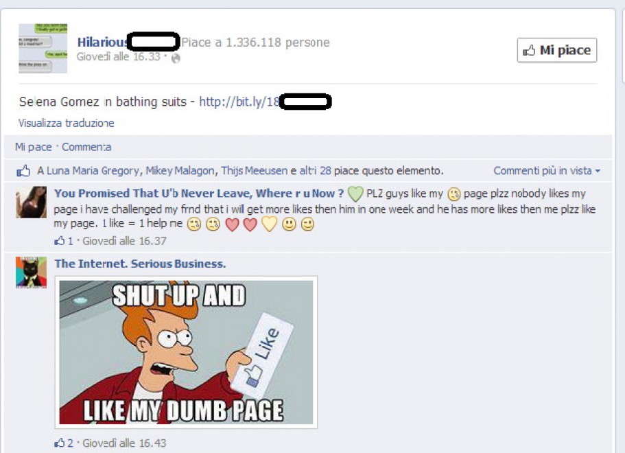 Il business dello spam su Facebook