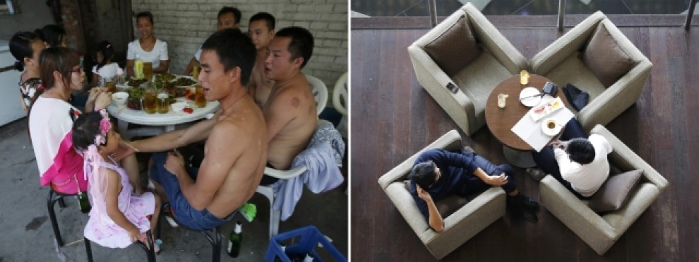 La Cina tra ricchi e poveri: il fotoconfronto