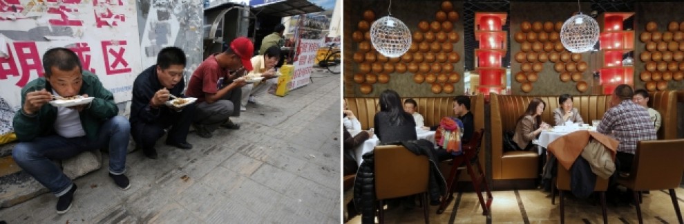 La Cina tra ricchi e poveri: il fotoconfronto