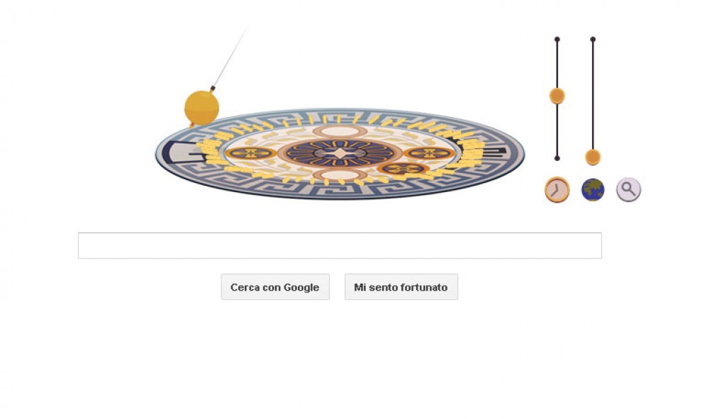 L&eacute;on Foucault e il pendolo di Google: il doodle &egrave; oscillante