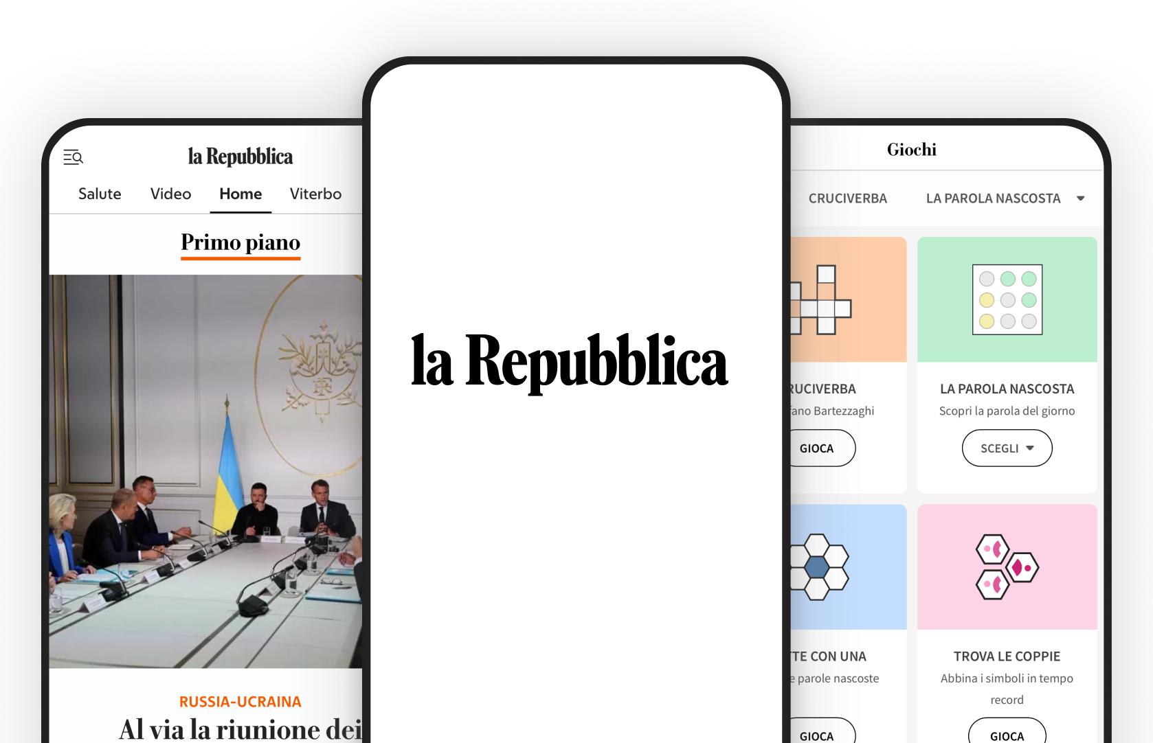 Anteprima della nuova app di Repubblica su smartphone