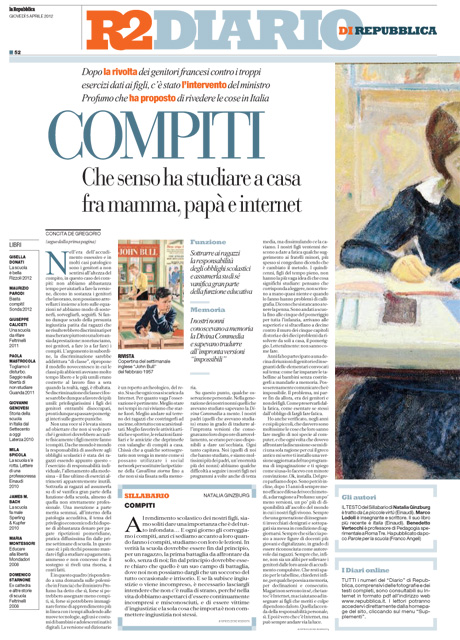 05 Aprile 2012 - Compiti