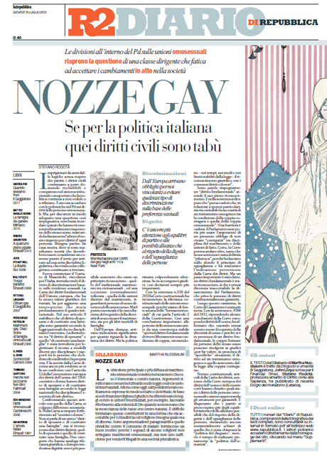 19 Luglio 2012 - Nozze Gay
