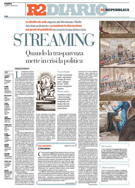 11 Aprile 2013 - Streaming