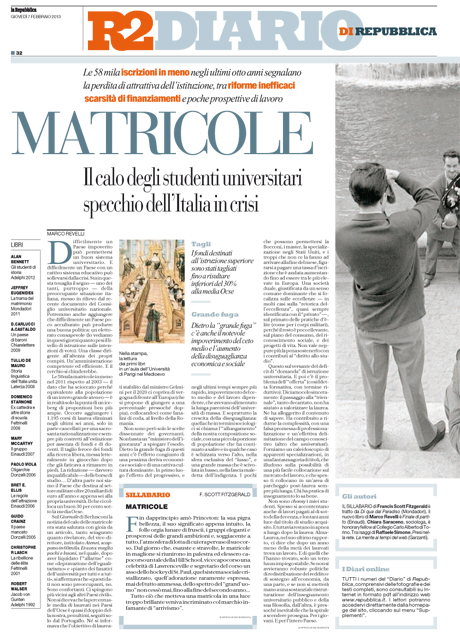 07 Febbraio 2013 - Matricole