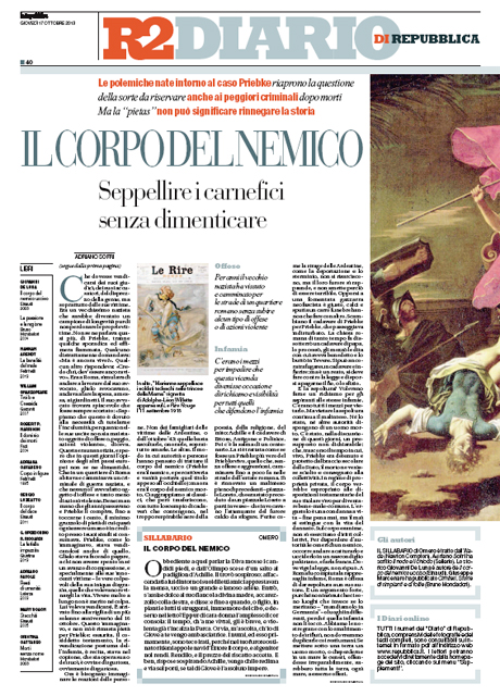 17 Ottobre 2013 - Il corpo del nemico